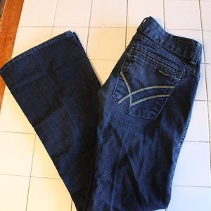 WILLIAM RAST WOMENS JEANS BLUE/YELLOW SIZE 26